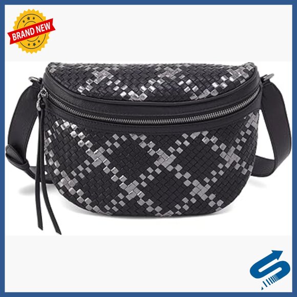 Leather Crossbody Belt Bag with Phone Pocket 50-Inch Strap